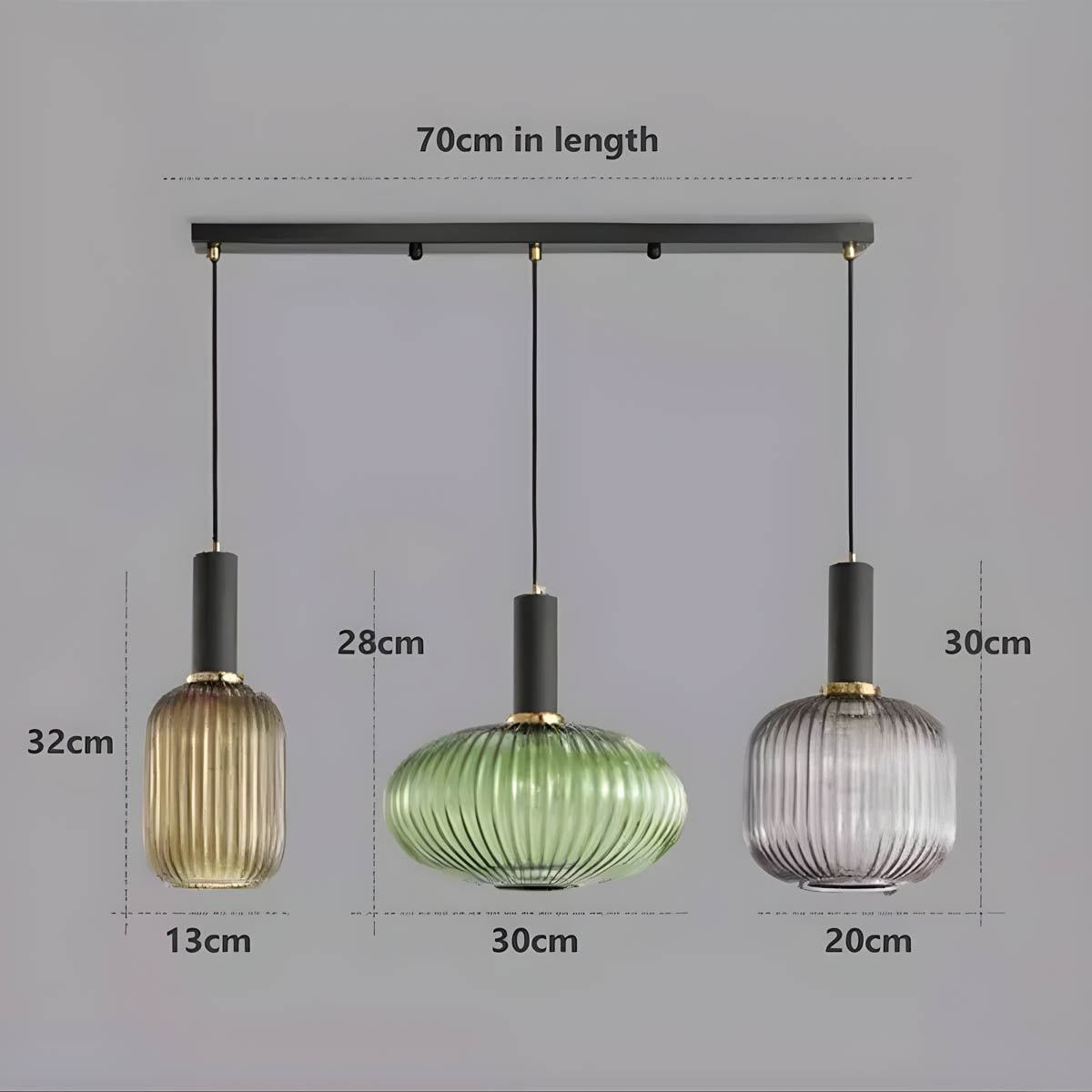 Variant image for Vintage Brushed Glass Pendant Light – Elegant Hanging Fixture for Warm Kitchen Ambient Lighting-24