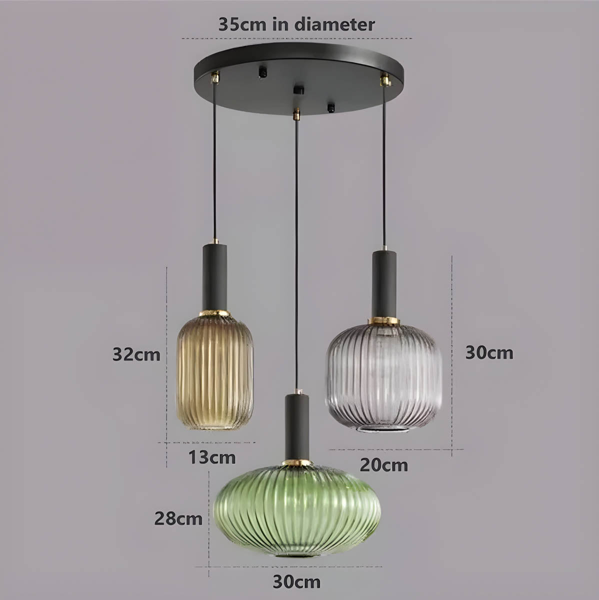 Variant image for Vintage Brushed Glass Pendant Light – Elegant Hanging Fixture for Warm Kitchen Ambient Lighting-23