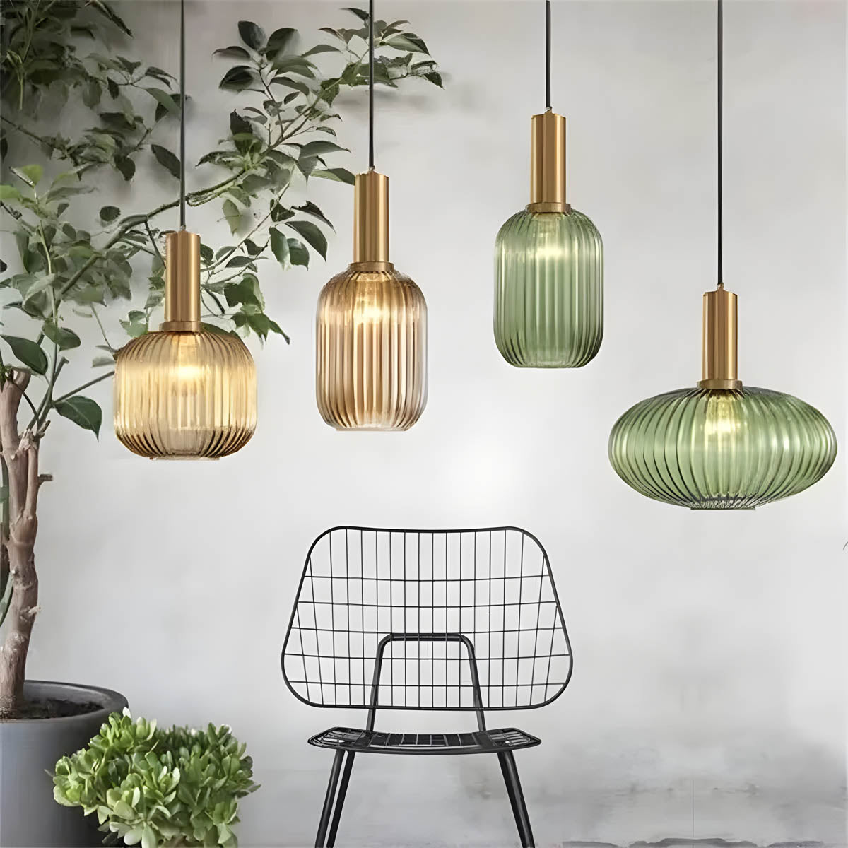 Vintage Brushed Glass Pendant Light – Elegant Hanging Fixture for Warm Kitchen Ambient Lighting-3