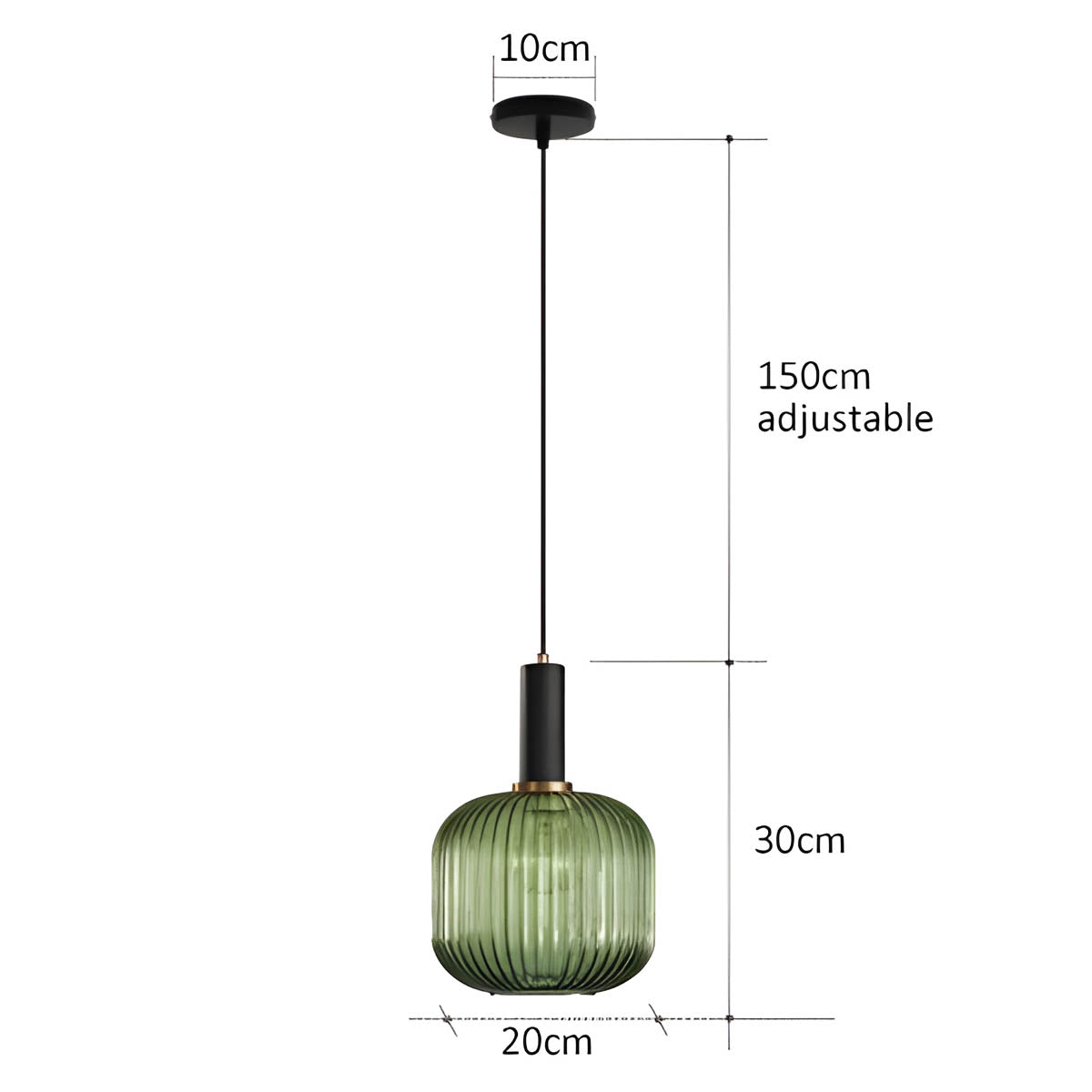 Variant image for Vintage Brushed Glass Pendant Light – Elegant Hanging Fixture for Warm Kitchen Ambient Lighting-8