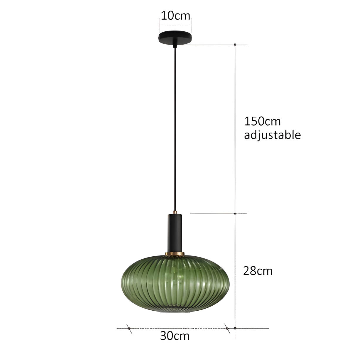 Variant image for Vintage Brushed Glass Pendant Light – Elegant Hanging Fixture for Warm Kitchen Ambient Lighting-9
