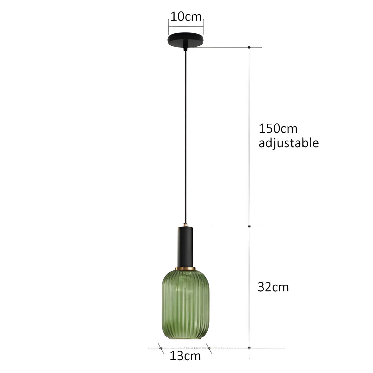 Variant image for Vintage Brushed Glass Pendant Light – Elegant Hanging Fixture for Warm Kitchen Ambient Lighting-7