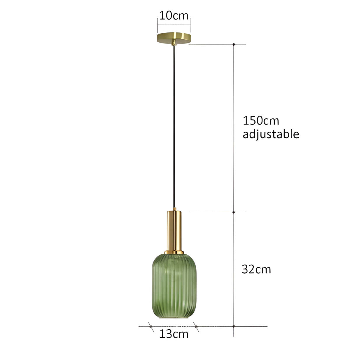 Variant image for Vintage Brushed Glass Pendant Light – Elegant Hanging Fixture for Warm Kitchen Ambient Lighting-19
