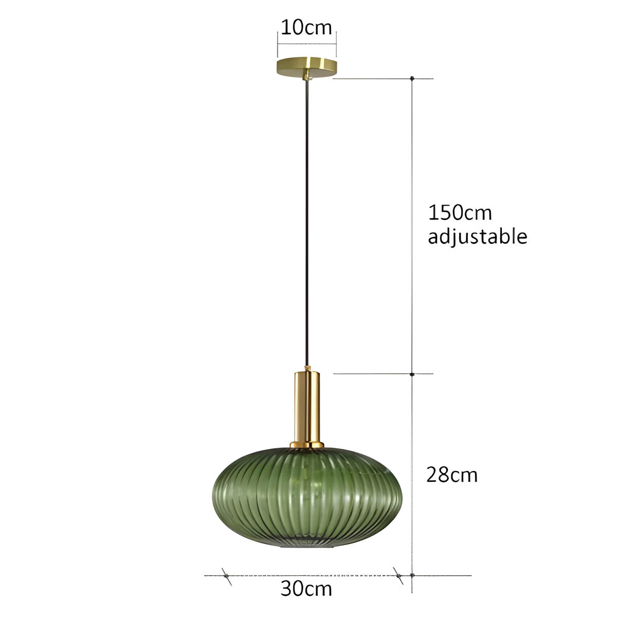Variant image for Vintage Brushed Glass Pendant Light – Elegant Hanging Fixture for Warm Kitchen Ambient Lighting-21