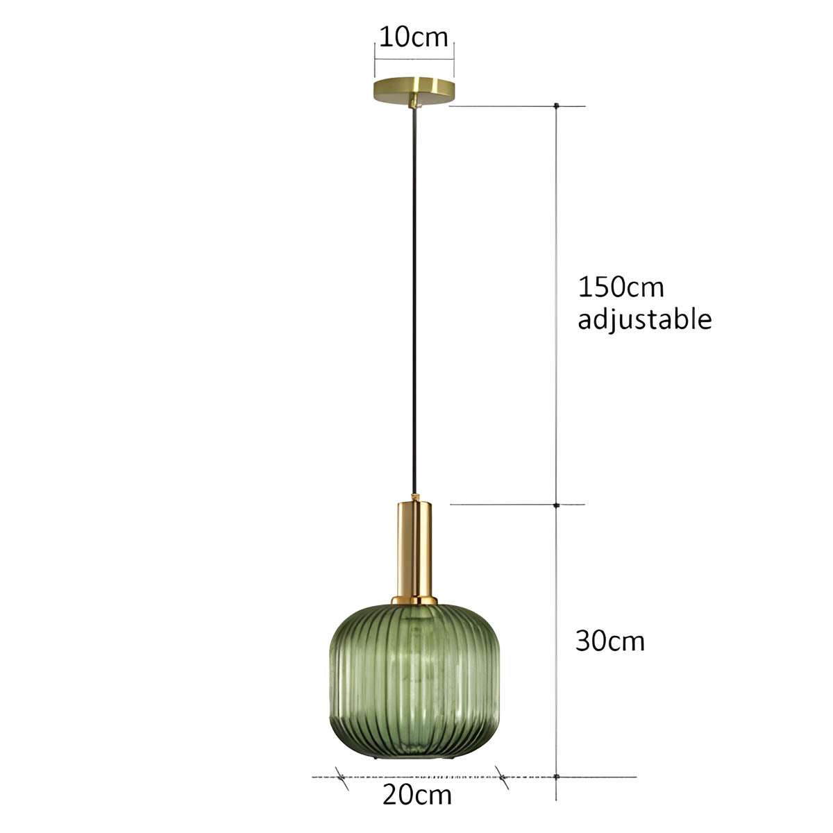Variant image for Vintage Brushed Glass Pendant Light – Elegant Hanging Fixture for Warm Kitchen Ambient Lighting-20