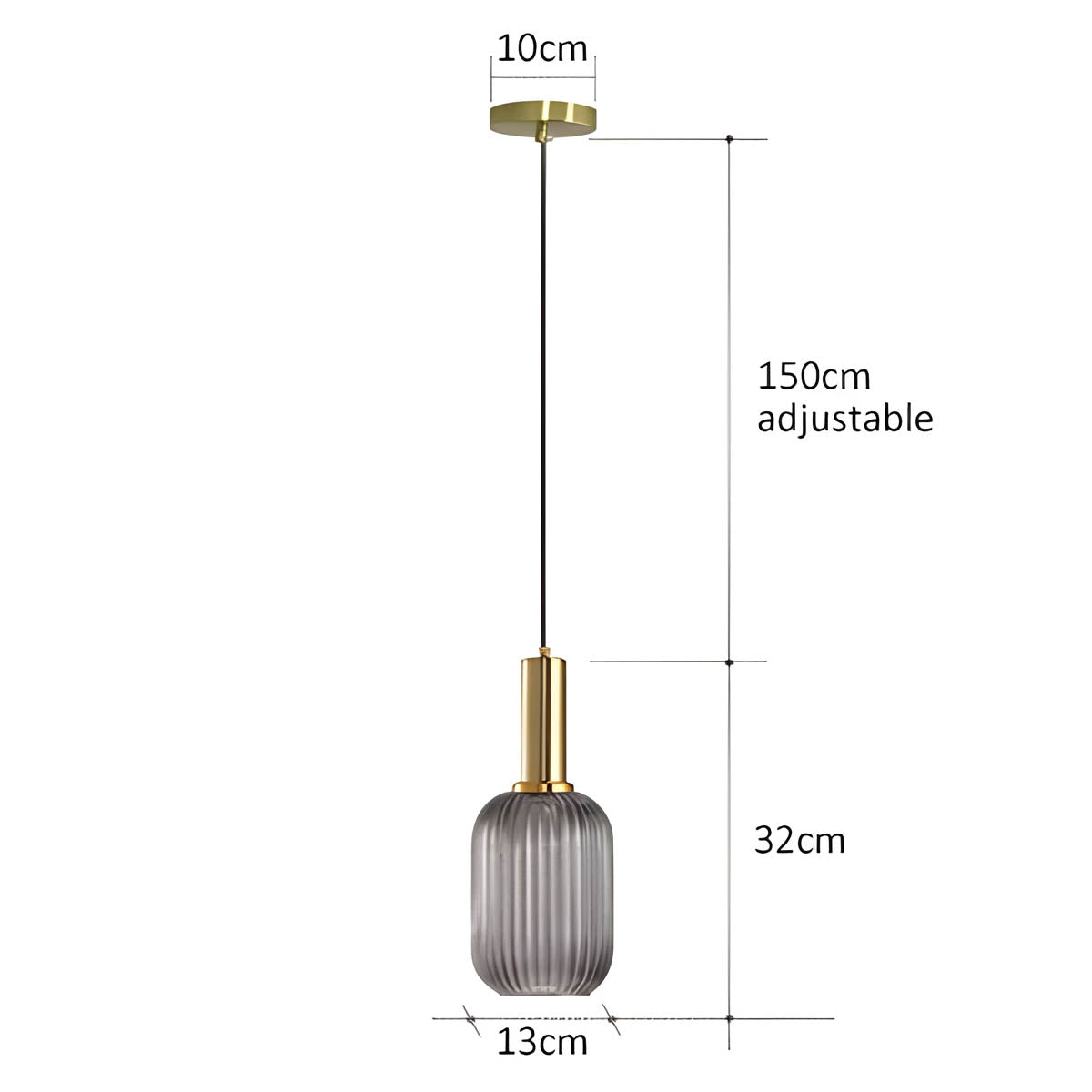 Variant image for Vintage Brushed Glass Pendant Light – Elegant Hanging Fixture for Warm Kitchen Ambient Lighting-16