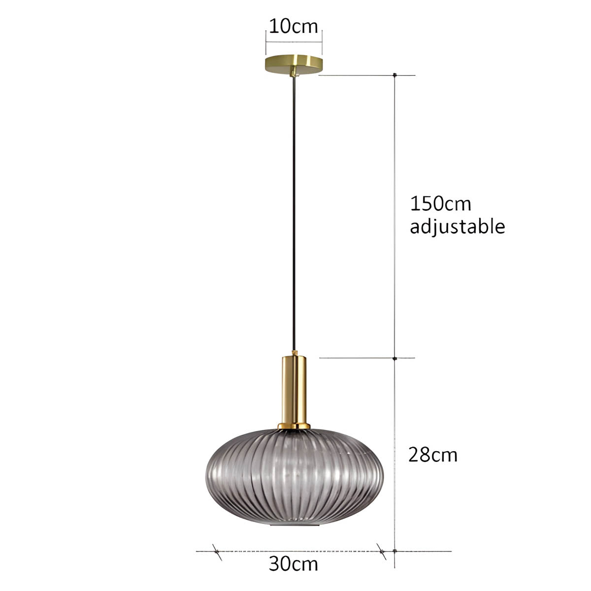 Variant image for Vintage Brushed Glass Pendant Light – Elegant Hanging Fixture for Warm Kitchen Ambient Lighting-18