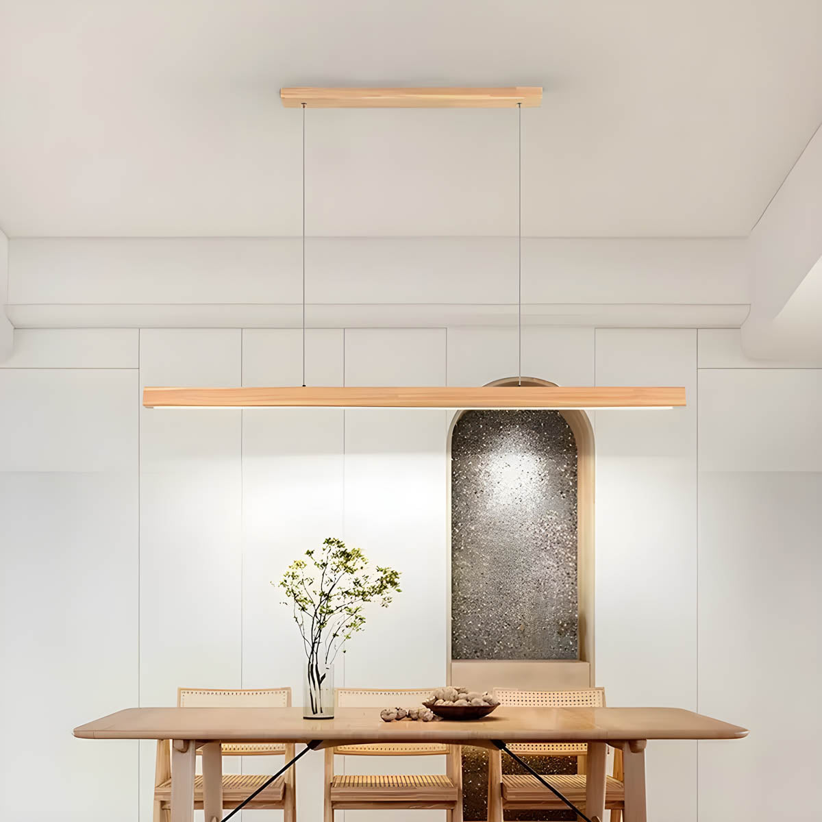 Glow-Wood - Kitchen Pendant Lighting Modern Hanging Light