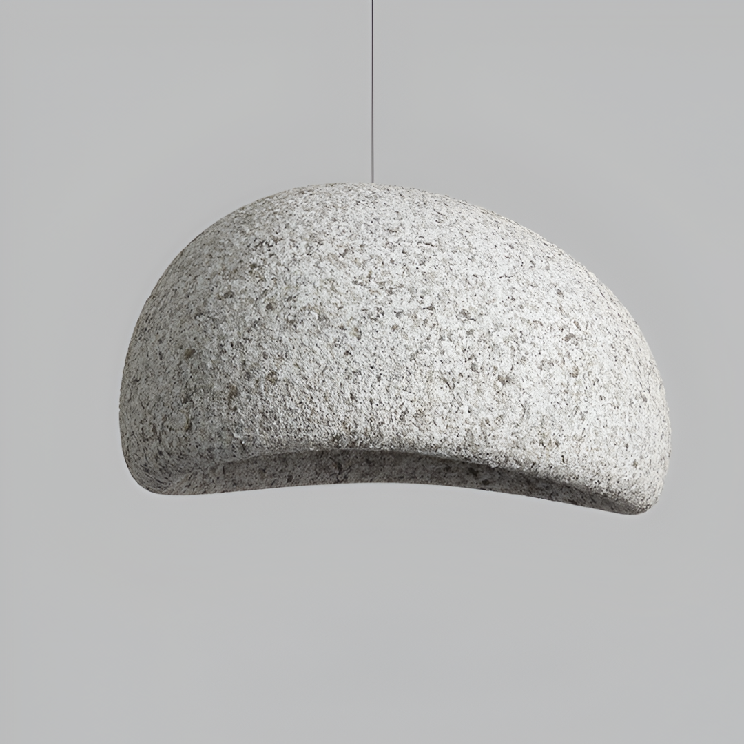 Variant image for Nordic Wabi Sabi Pendant Light – Minimalist Chandelier for Modern Interiors, E27 LED Compatible, Available in White and Gray-9