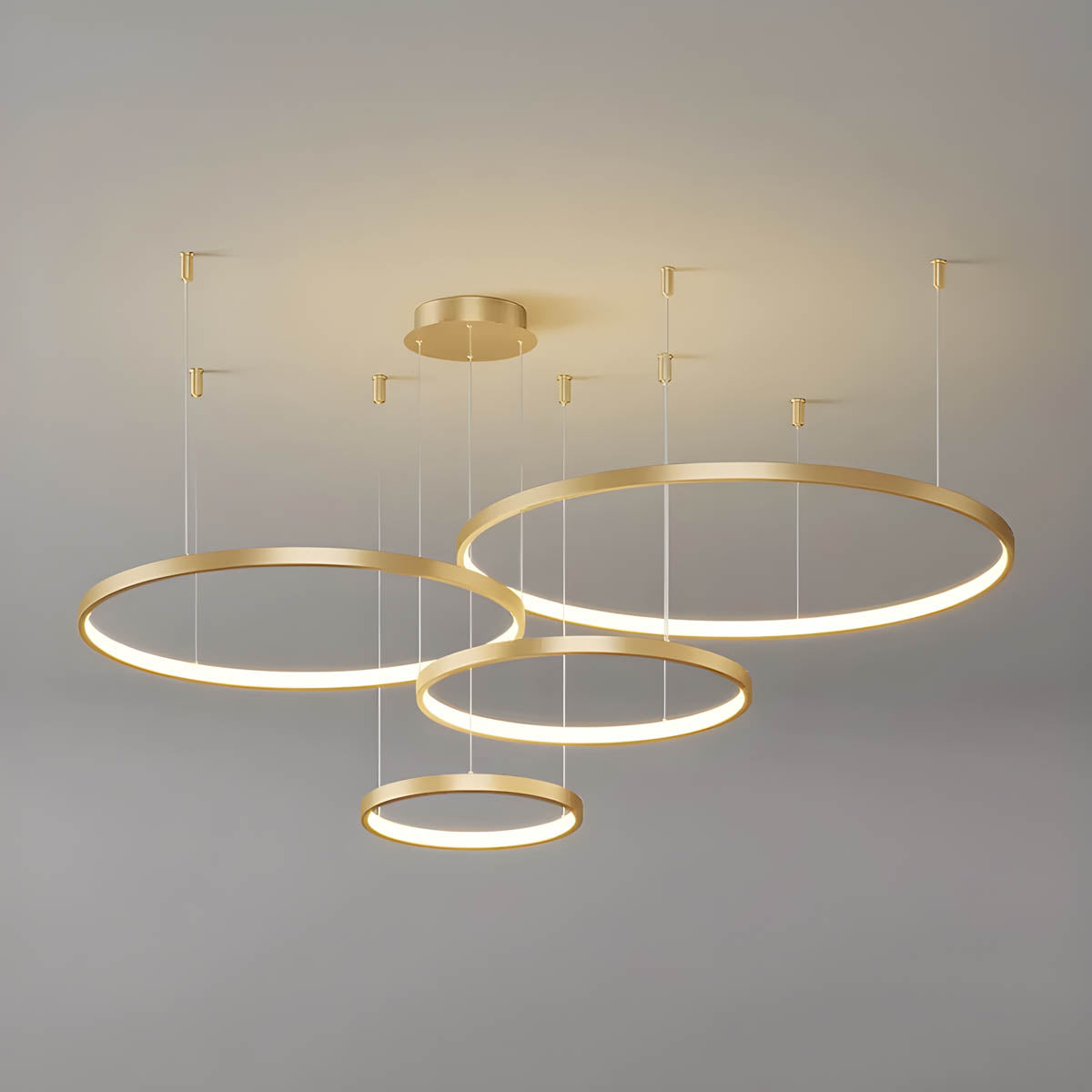 Lumos - Olympia Black Kitchen Pendant Light 40cm Ring