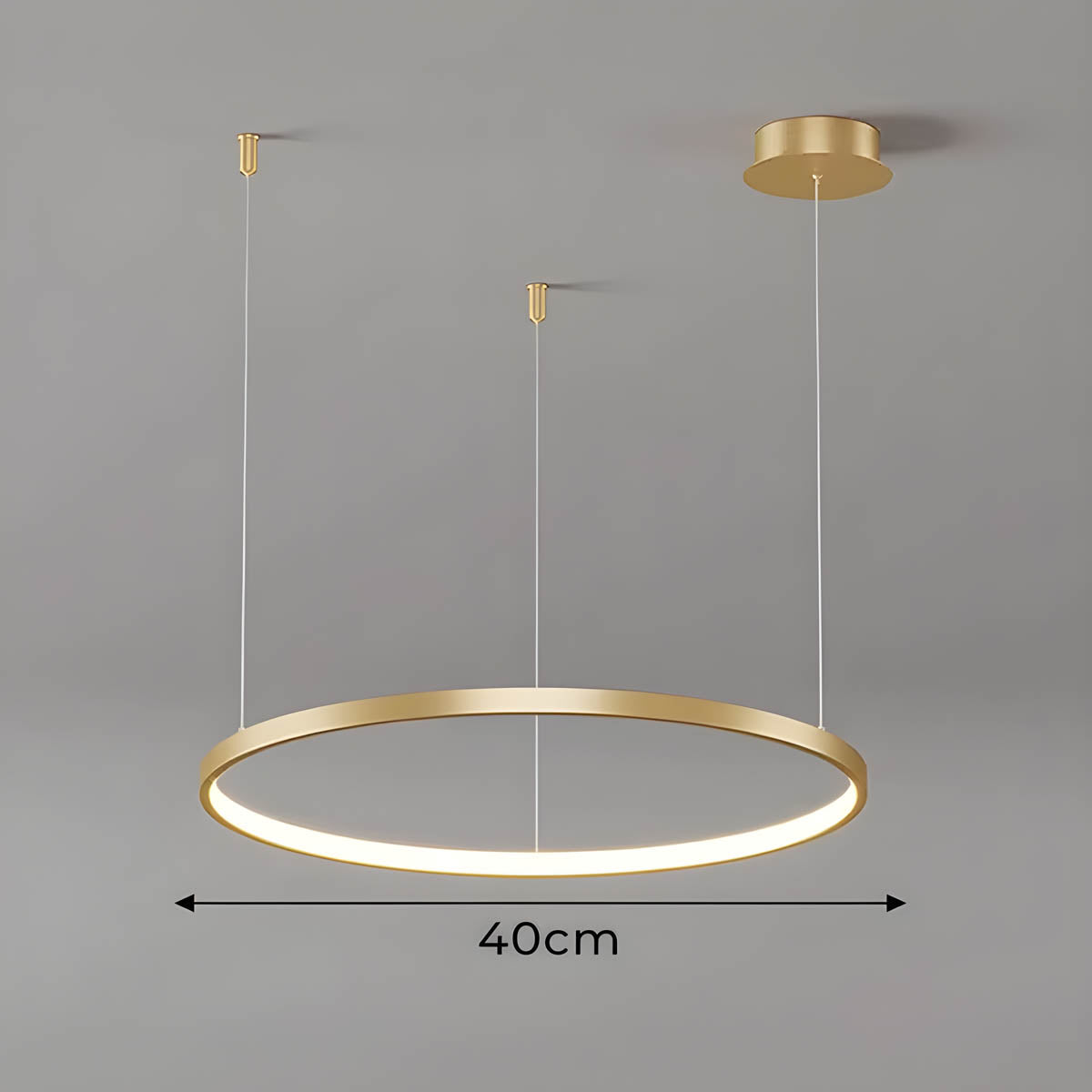 Variant image for Olympia - Black Kitchen Pendant Light 40cm Ring-4