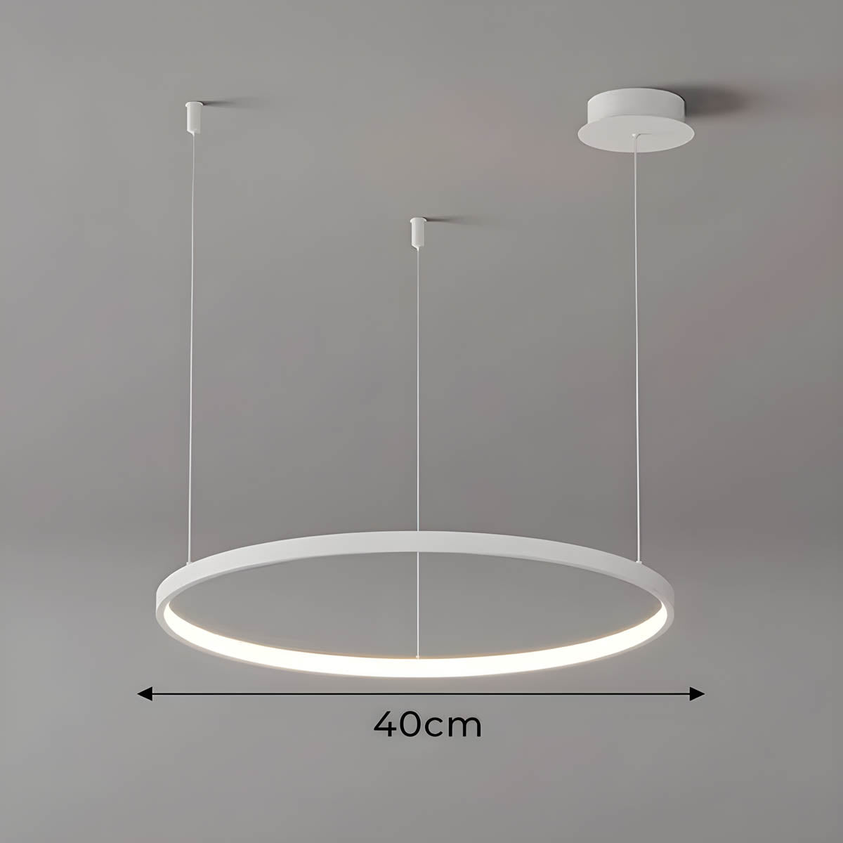 Variant image for Olympia - Black Kitchen Pendant Light 40cm Ring-7