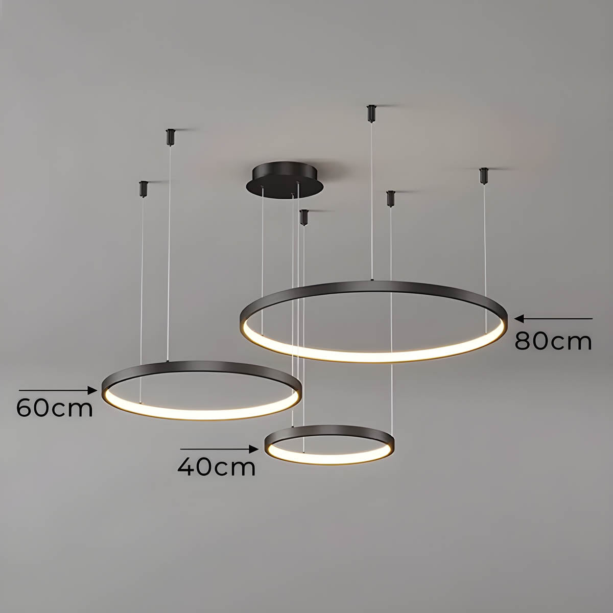 Variant image for Olympia - Black Kitchen Pendant Light 40cm Ring-10