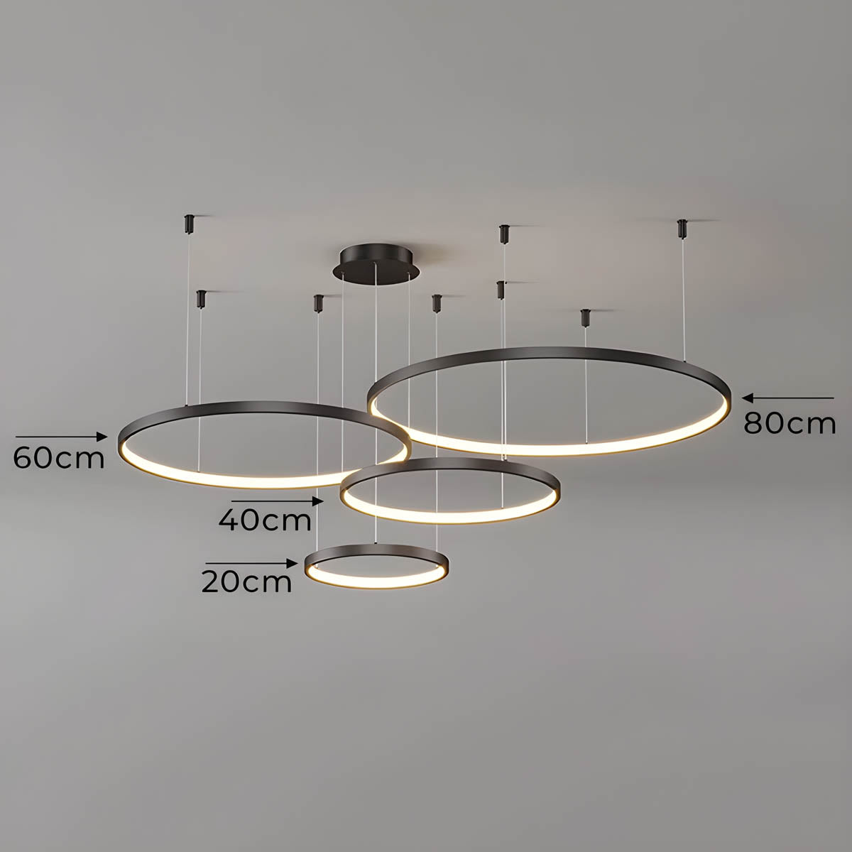 Variant image for Olympia - Black Kitchen Pendant Light 40cm Ring-19