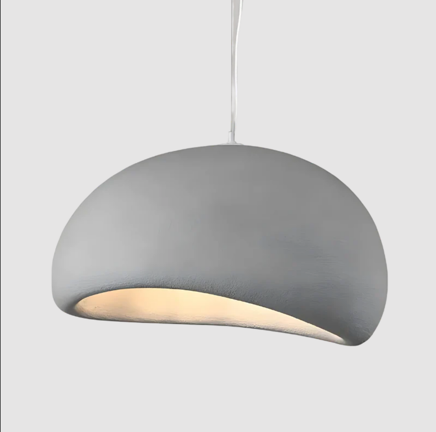 Variant image for Nordic Wabi Sabi Pendant Light – Minimalist Chandelier for Modern Interiors, E27 LED Compatible, Available in White and Gray-5