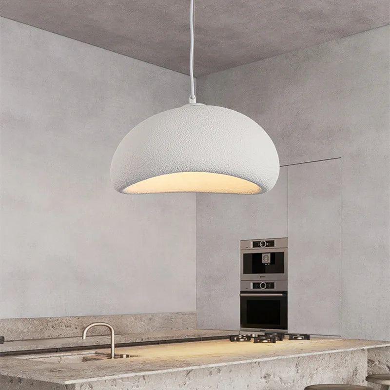 Nordic Wabi Sabi Pendant Light – Minimalist Chandelier for Modern Interiors, E27 LED Compatible, Available in White and Gray
