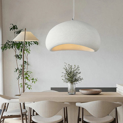 Nordic Wabi Sabi Pendant Light – Minimalist Chandelier for Modern Interiors, E27 LED Compatible, Available in White and Gray