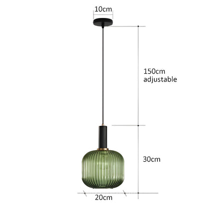Variant image for Vintage Brushed Glass Pendant Light – Elegant Hanging Fixture for Warm Kitchen Ambient Lighting-8