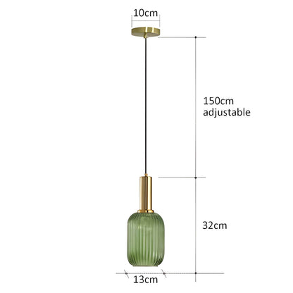 Variant image for Vintage Brushed Glass Pendant Light – Elegant Hanging Fixture for Warm Kitchen Ambient Lighting-19