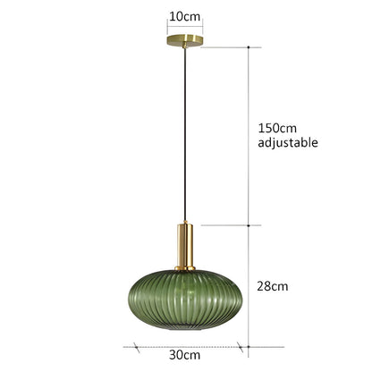 Variant image for Vintage Brushed Glass Pendant Light – Elegant Hanging Fixture for Warm Kitchen Ambient Lighting-21