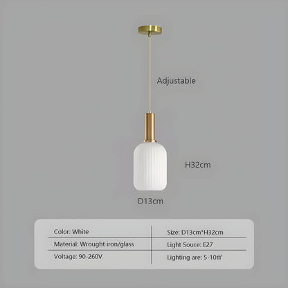 Variant image for Vintage Brushed Glass Pendant Light – Elegant Hanging Fixture for Warm Kitchen Ambient Lighting-10