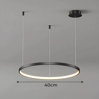 Variant image for Olympia - Black Kitchen Pendant Light 40cm Ring-1