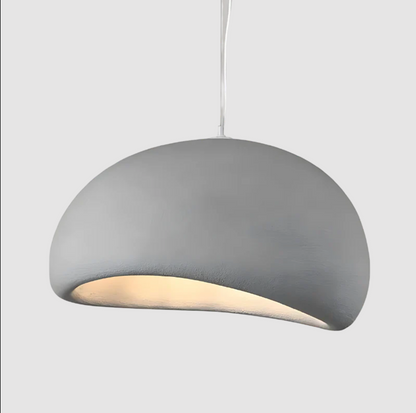 Variant image for Nordic Wabi Sabi Pendant Light – Minimalist Chandelier for Modern Interiors, E27 LED Compatible, Available in White and Gray-5