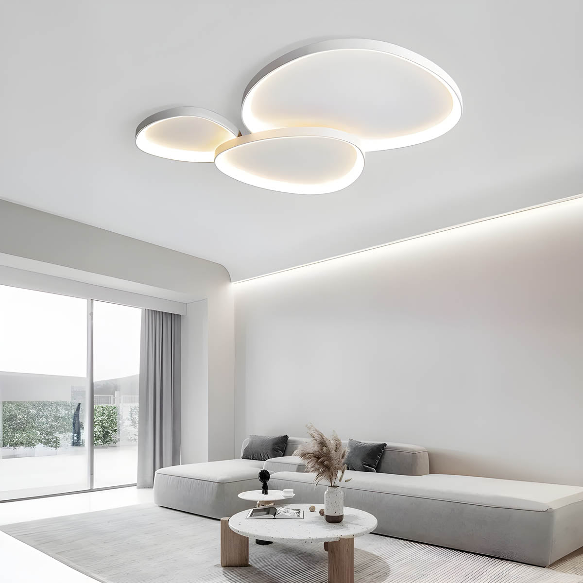 Dewy-Lux Flush Mount Ceiling Light - LED Dining Room Lights